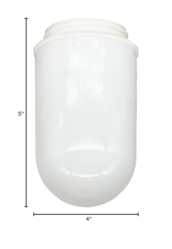 KastLite Acrylic Downlight Jelly Jar, 5in Indoor/Outdoor, White Domed, 3.25in Diameter, Smooth Texture, 1 Pack