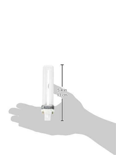 Plusrite 4003 7W CFL Light Bulb, Compact Fluorescent, 2 Pin G23 Base, 2700K