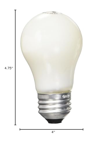 GE Lighting 97491 Soft White Incandescent Light Bulb, 10W, Frost, 2 Pack, Glass