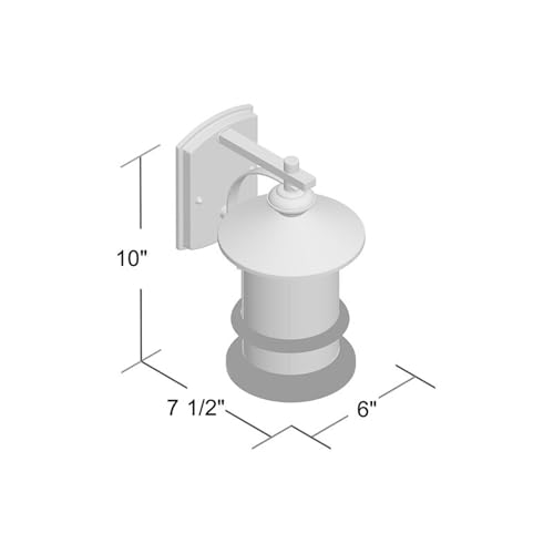 Chloe Lighting Ch0152-Blk-Osd1 Transitional 1-Light Outdoor Wall Sconce, 10.13 X 6 X 7.5", Black