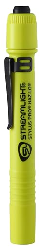 Streamlight Stylus Pro HAZ-LO Penlight, 105-Lumen, Non-Rechargeable, Hi-Viz Yellow, Model 66300