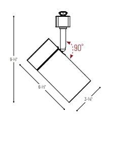 Generic MAX LED Track Head, 3000K - 54° Flood, Aluminum, Black, Model NTE-865L930FB