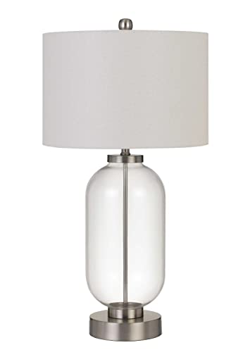 Cal Lighting Bo-2905Tb-Bs Transitional One Light Table Lamp From Sycamore Collection In Pewter, Nickel, Silver Finish, 18.00 Inches