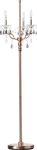 Ok Lighting Ok-5126F Ok-5126F Rosie Crystal Floor Lamp Deer Antler Inspired, 18&quot; X 18&quot; X 62&quot;