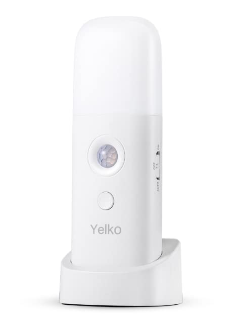 Yelko Motion Sensor Night Lights, Rechargeable Nightlights Battery Operated, Dimmable Table Lamp With 5 Levels Brightness Adjust