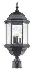 Acclaim Lighting 5187Bk Black Three Light Outdoor Post Mount Fixture - 9.25 X 21.5 Inches