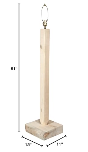 Montana Woodworks Floor Lamp, Clear Lacquer, Wood, 11inL x 13inW x 61inH, Model MWHCFLV