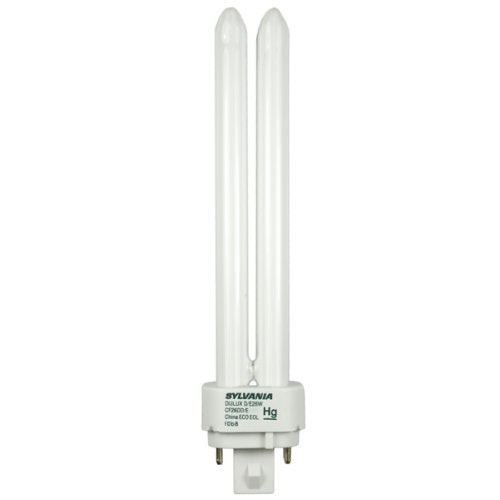 SYLVANIA 20669 Compact Fluorescent Lamp 26W 4100K 4-Pin Double Tube White 10 Count