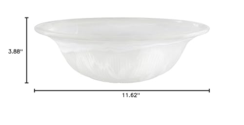 Aspen Creative 25016-65-1, Flush/Semi-Flush Mount Alabaster Glass Shade, 1/2'' Center Hole, 11-5/8'' Diameter X 3-7/8'' Height