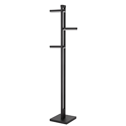 Cal Lighting La-8033Fl Dijon Led Metal 3 Light Floor Lamp With Adjustable Light Panel, Black