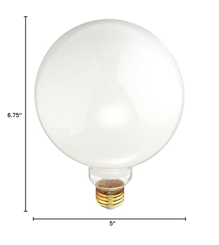 Bulbrite Incandescent G40 Medium Screw Base (E26) Light Bulb, 1 Count (Pack Of 1), White