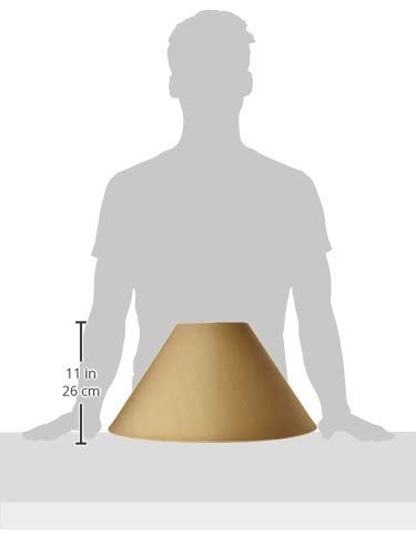 Royal Designs, Inc. Coolie Empire Hardback Lamp Shade HB-607-20AGL, Linen, 7 x 20 x 12, Antique Gold