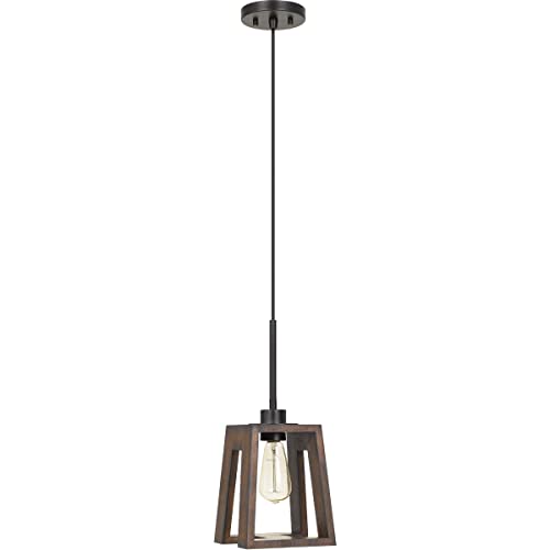 Cal Lighting Fx-3739-1 Transitional One Light Pendant From Biel Collection In Bronze/Dark Finish, 7.00 Inches