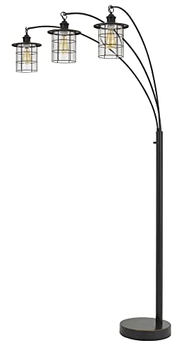 Cal Lighting Bo-2668-3L-Db Transitional Three Light Arc Floor Lamp From Silveton Collection In Bronze/Dark Finish, 45.00 Inches