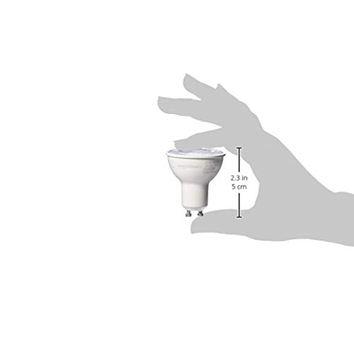 Amazon Basics Mr16 Led Light Bulb, 50 Watt Equivalent, Energy Efficient 7W, Gu10 Base, Warm White 3000K, Dimmable, 10,000 Hour Lifetime , 6-Pack