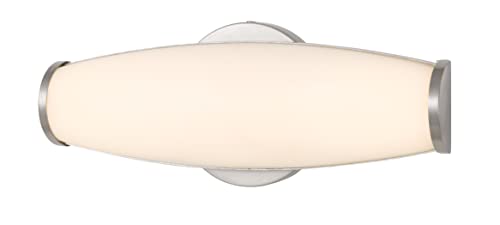 Cal Lighting LA-8030-12 Vanity Light, 13in Height, Acrylic Shade, White, Plastic