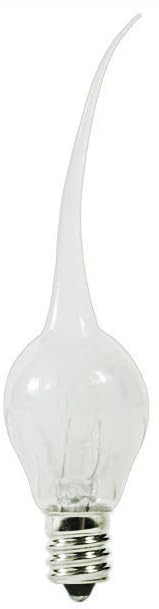Creative Hobbies 6 Watt, S6 Shape, Silicone Dipped, Country Style Incandescent, Electric Candle Lamp Chandelier Light Bulbs, Ind
