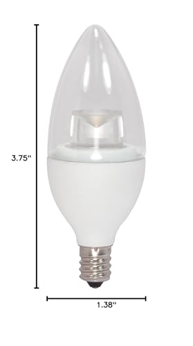 Satco S8951 4.5 Watt 120 Volt; B11 Led Light Bulb; 2700K; E12 Candelabra Base (6 Led Light Bulbs)