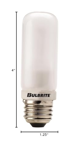 Bulbrite Halogen T10 Q250Fr/Edt 120-Volt Halogen Jdd Type Tubular Medium E26 Bulb, Frosted, 250-Watt