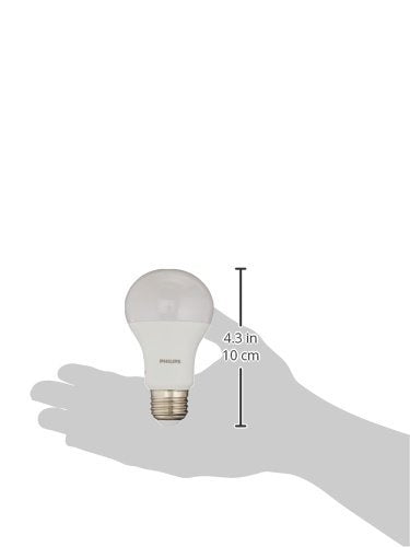 Philips Led Non-Dimmable A19 Frosted Light Bulb: 800-Lumen, 5000-Kelvin, 9-Watt (60-Watt Equivalent), E26 Base, Daylight, 4-Pack