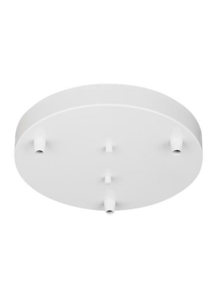 Sea Gull Lighting Hanging Globe Three Light Cluster Canopy, Alloy Steel, White Finish, Model 7449403-15
