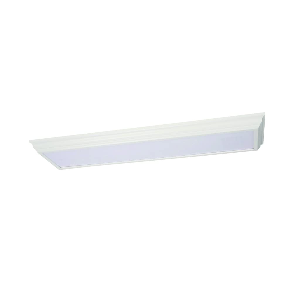 Lithonia Lighting Led Linear Flush Mount, 4-Foot, 2800 Lumens, 35W, 4000K, White, Damp Listed, Model Fmfl 30840 Caml