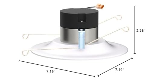 HALO Integrated LED Recessed Downlight Trim, 90 CRI, 3000K Soft White, Model LT560WH6930R-CA, Calif. Title 20 Compliant,