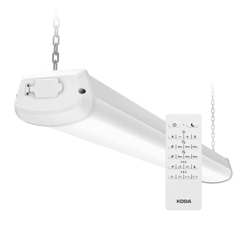 Koda | 2 Pack 46 Motion Sensor & Remote Control Linkable Bay Lighting, 4600 Lumen, 4000K Daylight Linear LED Shop Light for Gara