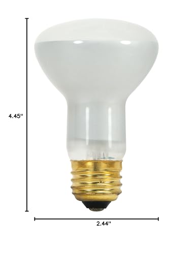 Satco S3229 Medium Light Bulb, 4" Frosted Glass, 1 Count, White Finish