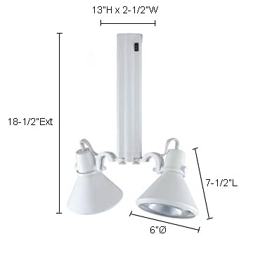 Jesco Lighting Hmh914P3870-S Contempo 914 Series Metal Halide Track Light Fixture, Par38, 70 Watts, Silver Finish