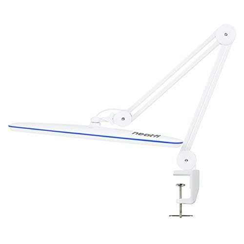 Neatfi LED Task Lamp, 2200 Lumens, 24W, 23-Inch, 4 Brightness Levels, Dimmable, Eye-Caring, White, Model 950