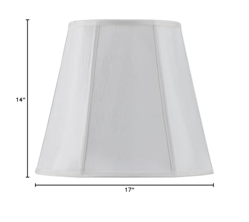 Cal Lighting Vertical Piped Deep Empire Shade, 16-inch, White, Model SH-8107/16-WH, Metal
