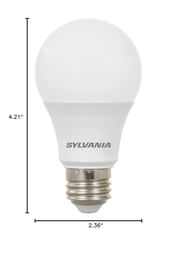 Sylvania A19 Led Light Bulb, 9W, 60W Equivalent, Dimmable, 800 Lumens, Frosted, 3000K, White - 1 Pack (40043)