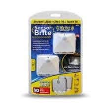 Sensor Brite Wireless Motion-Sensing Led Night Light, Battery-Operated, 2-Pack, White