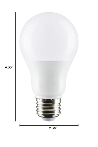 Satco 11409 9.8W Led A19 Light Bulb, 60W Replacement, 5000K Natural White, 800 Lumens
