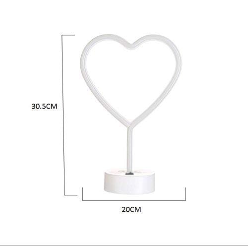 Lovenite Neon Indoor Night Light, Battery Operated Glowing Neon Decorative Sign Led Light For Room Party Festival Decorations (H
