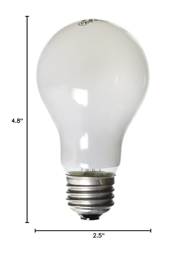 Westinghouse A19 Frost Incandescent Light Bulb, 25 Watt, 130 Volt, 5000 Hour, 205 Lumen, 4-Pack