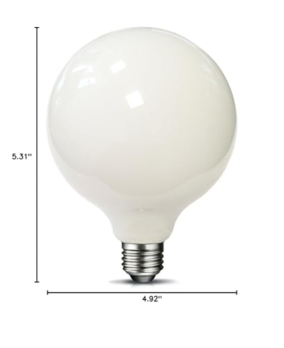 Mrdeng Led Globe Light Bulbs Dimmable 60 Watt Replacement,Large G40(G125) 6-Watt(60-Watt Equivalent) Led Bulb,E26 Socket,Dayligh