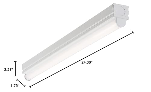 Metalux LED Strip Light 1 Lamp 2 Circular Lens White Model 2ST1L1040R Plastic