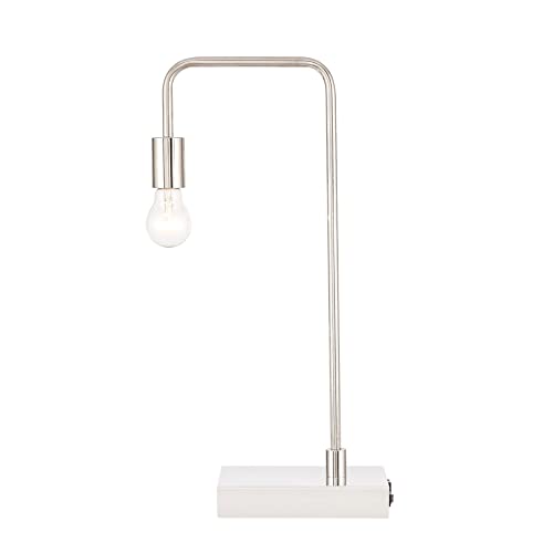 Elegant Decor Marceline 1 light Polished Nickel Table Lamp