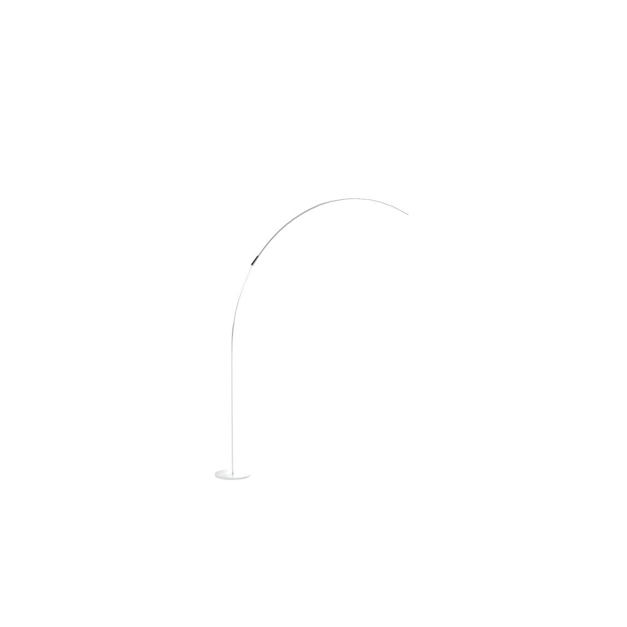 Brightech Sparq Arc Floor Lamp - 3-Way Dimmable, Tall Contemporary Design, Platinum Silver, Model SPARQ-DIMM-PS