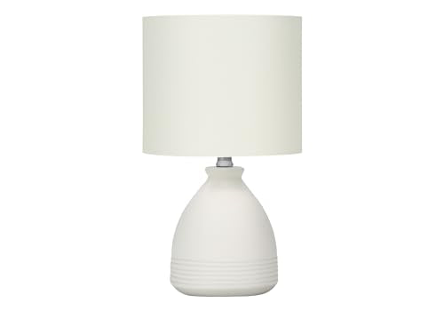 Monarch Specialties I 9741 Lightingtable Lamp, Cream Ceramic, Ivory/Cream Shade, Modern