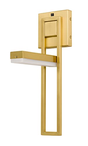 Cal Lighting LA-8043 Montilla LED Bedside Wall Sconce, Adjustable Light Panel, Gold Metal