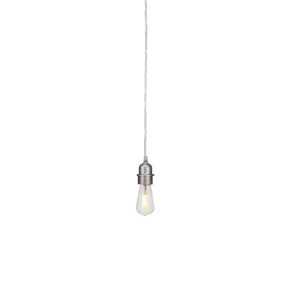 Vintage 1 Light Mini Pendant In Aged Silver (282-As-Led18C)