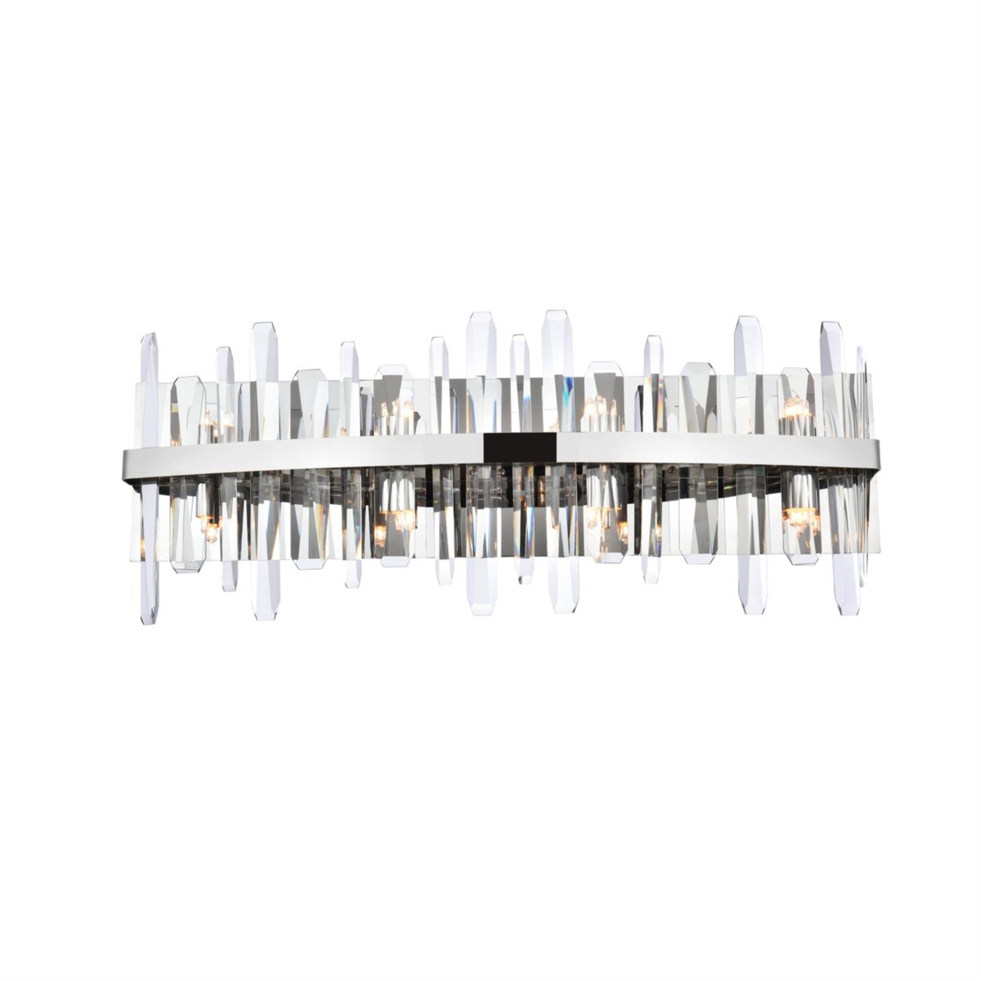 Serena 30 inch crystal bath sconce in chrome