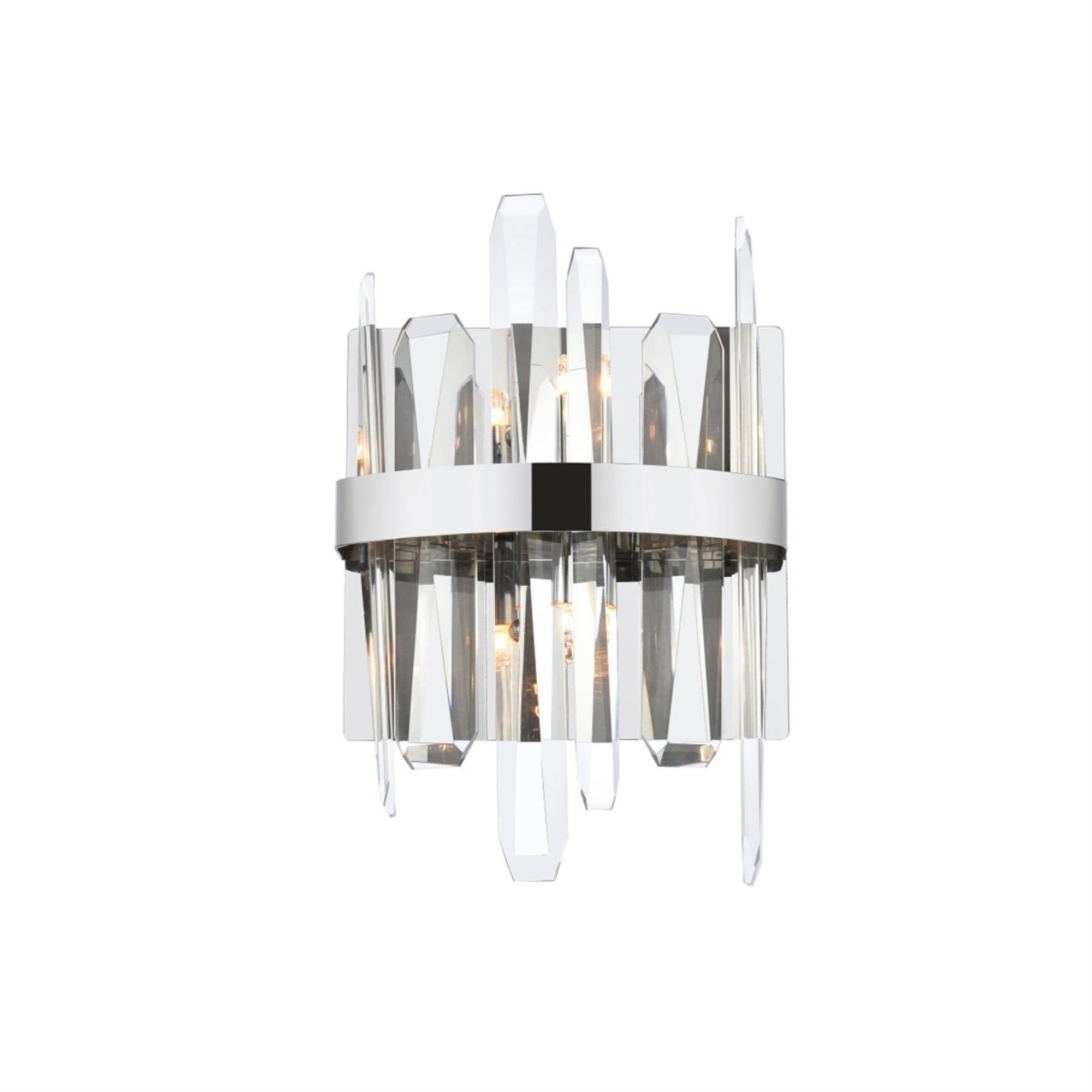 Elegant Lighting Crystal Bath Sconce 8in Chrome Model 2200W8C