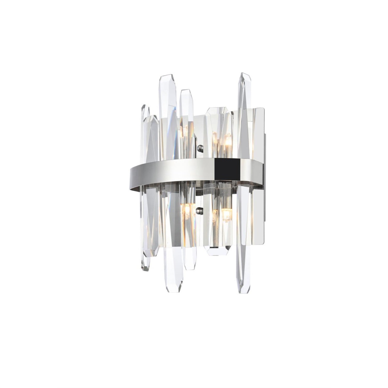 Elegant Lighting Crystal Bath Sconce 8in Chrome Model 2200W8C