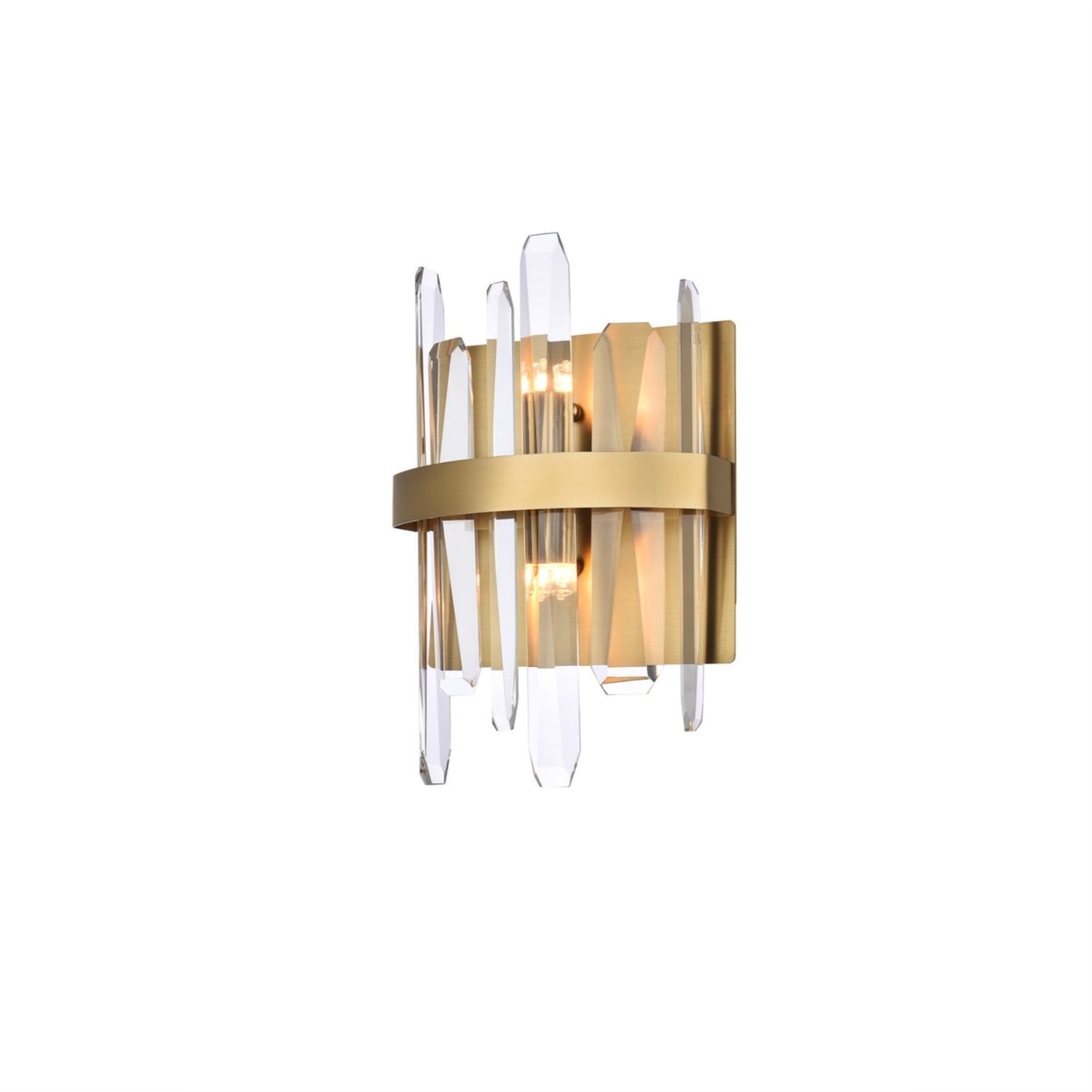 Serena 8 inch crystal bath sconce in satin gold