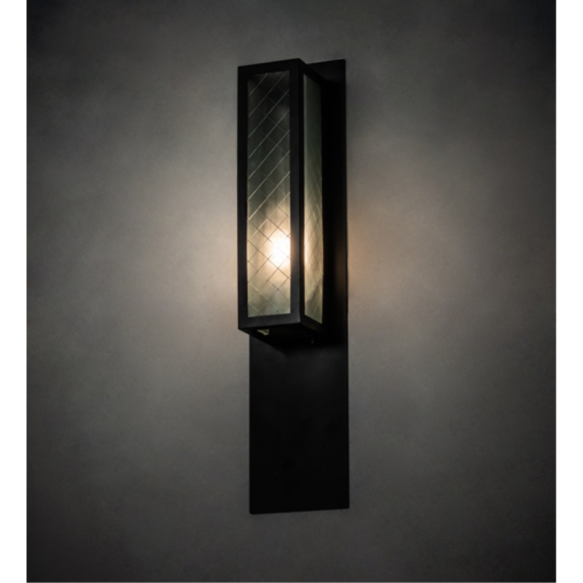 6 inch Wide Quadrato Diamond Wall Sconce