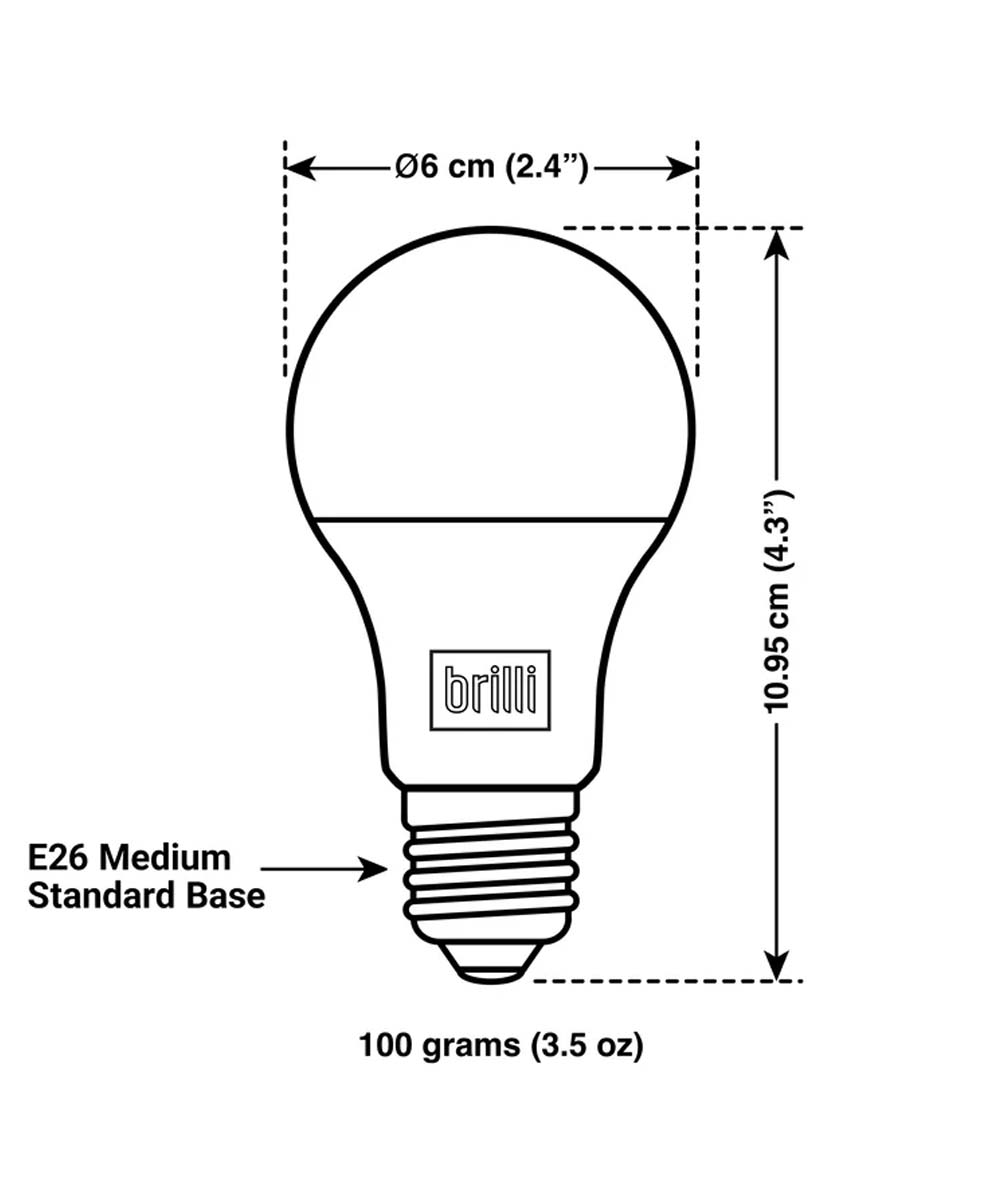 Wind Down A21 100 Watt Dimmable 2700K LED Light Bulb by Brilli (6-Pack)